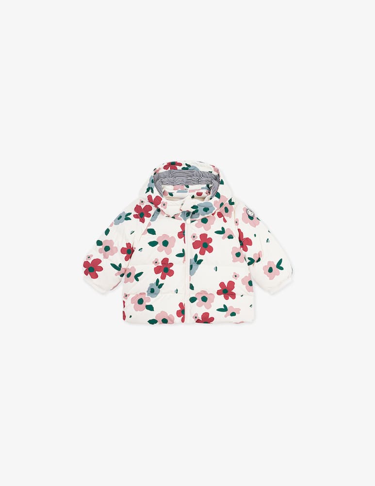 rinascente Petit Bateau Floral hooded puffer jacket