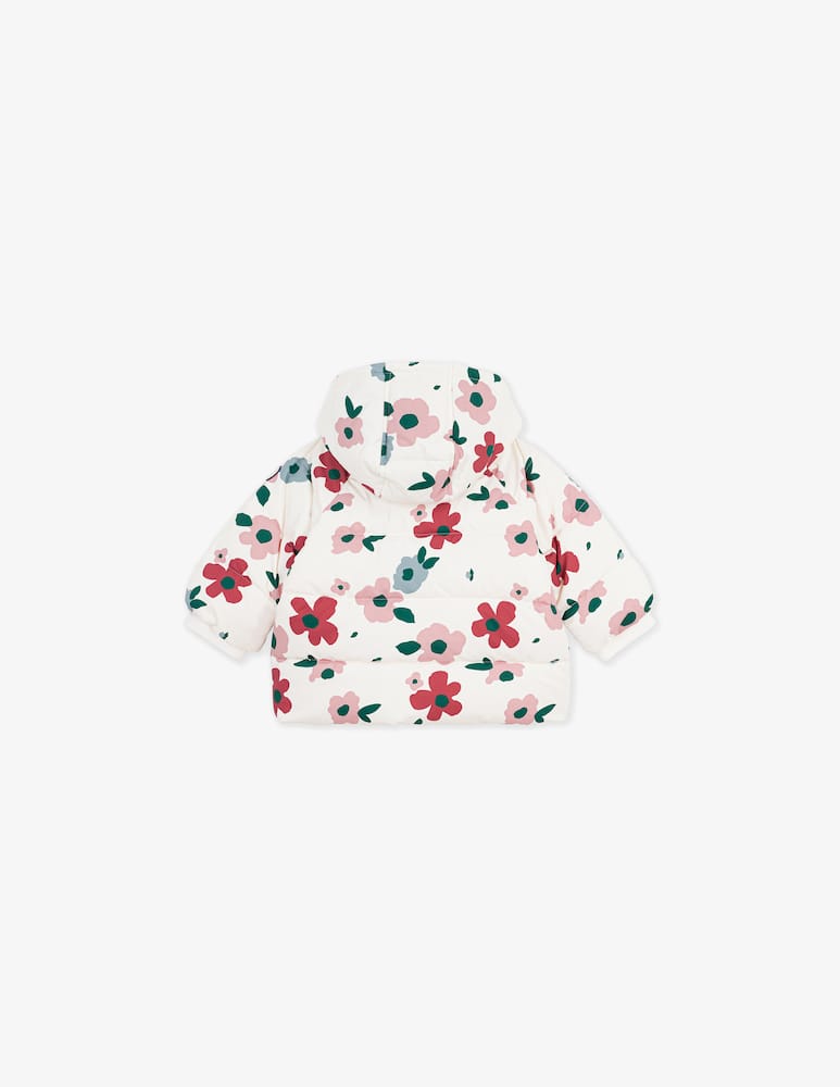 rinascente Petit Bateau Floral hooded puffer jacket
