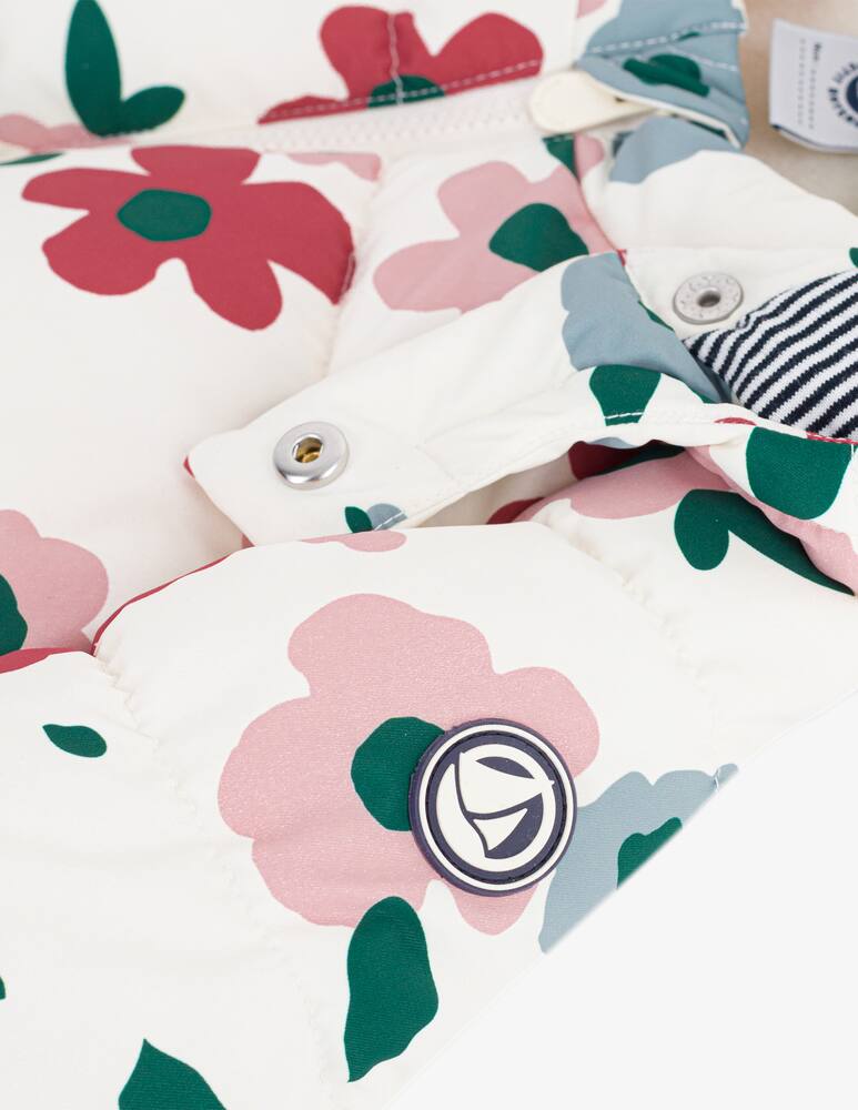 rinascente Petit Bateau Floral hooded puffer jacket