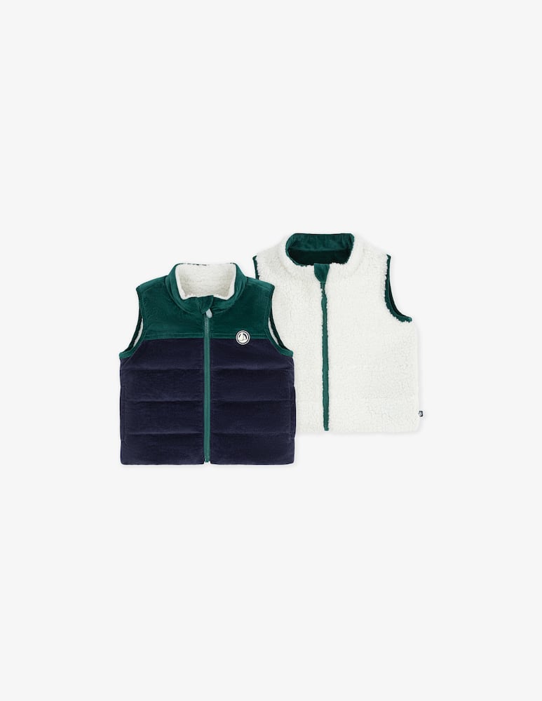 rinascente Petit Bateau Gilet double face in velluto