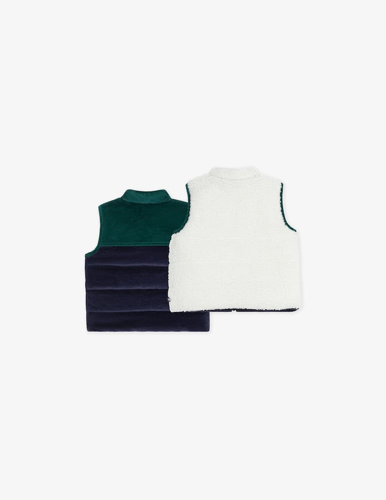 rinascente Petit Bateau Gilet double face in velluto