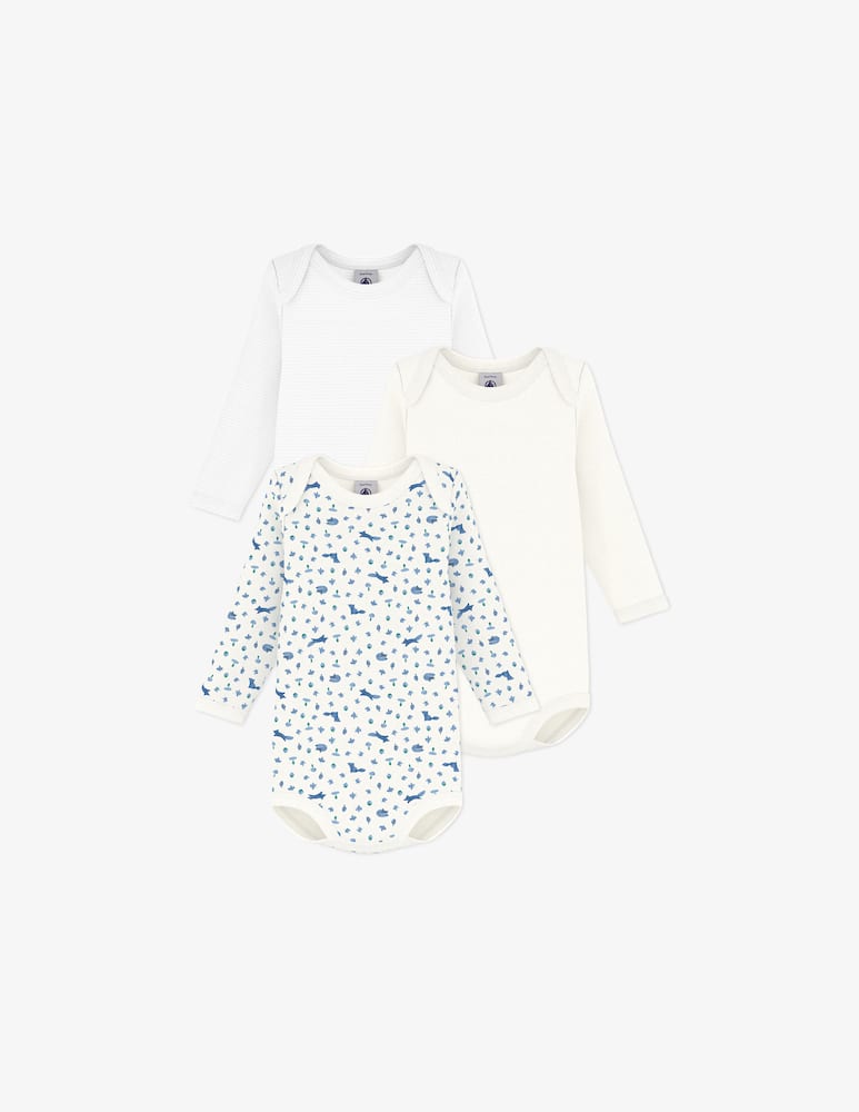 Petit Bateau Pack 3 body a maniche lunghe - immagine 1 Petit Bateau Pack 3 body a maniche lunghe - immagine 1