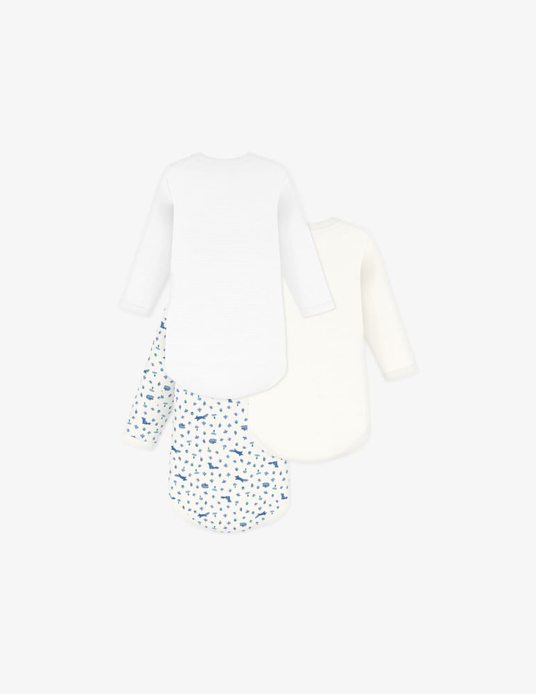 Petit Bateau Pack 3 body a maniche lunghe - immagine 2 Petit Bateau Pack 3 body a maniche lunghe - immagine 2