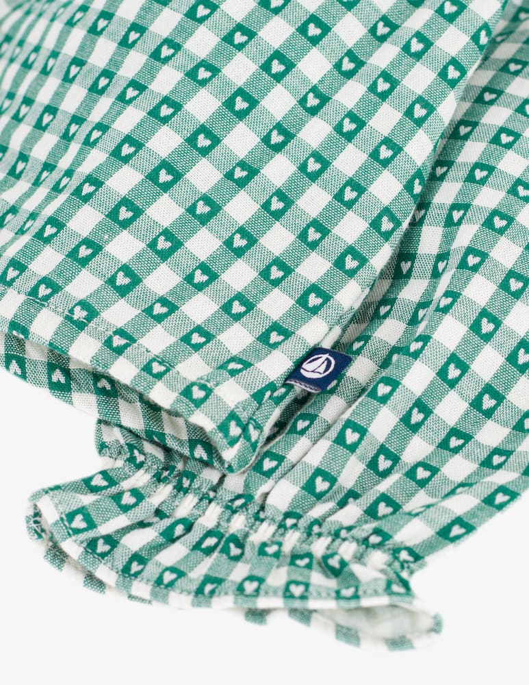 rinascente Petit Bateau Checked blouse with ruffle collar