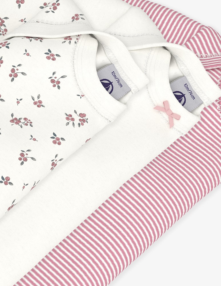 rinascente Petit Bateau Pack 3 body a maniche lunghe