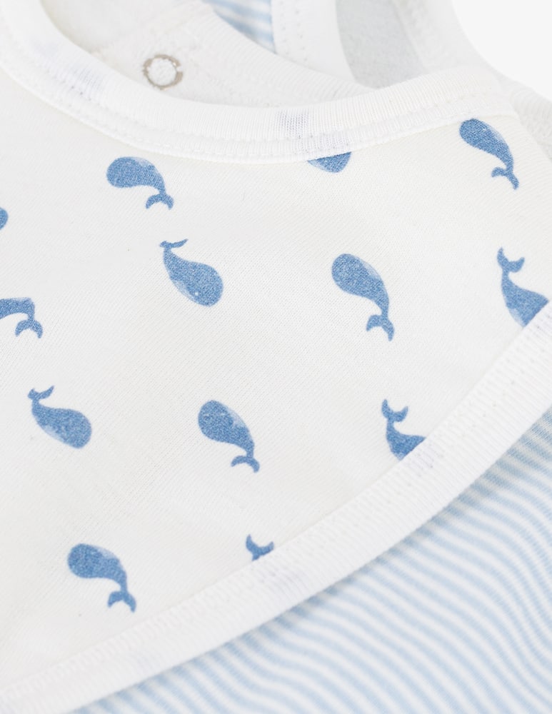 rinascente Petit Bateau Pack 2 bavaglini estampati