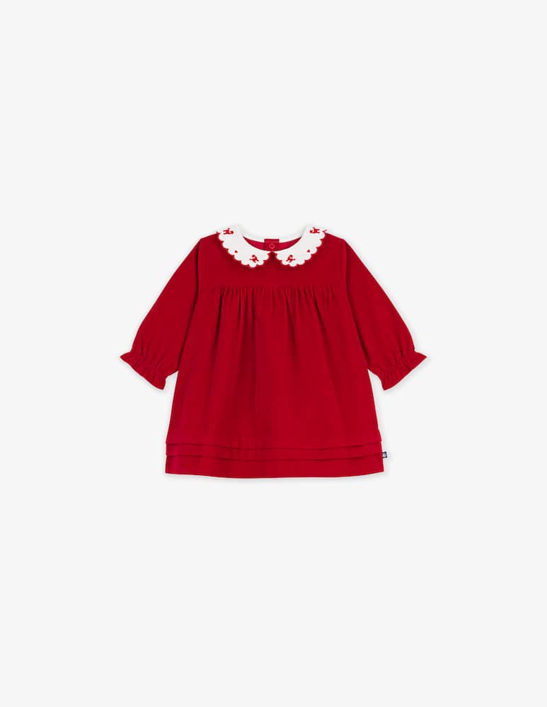rinascente Petit Bateau Corduroy dress with scalloped collar