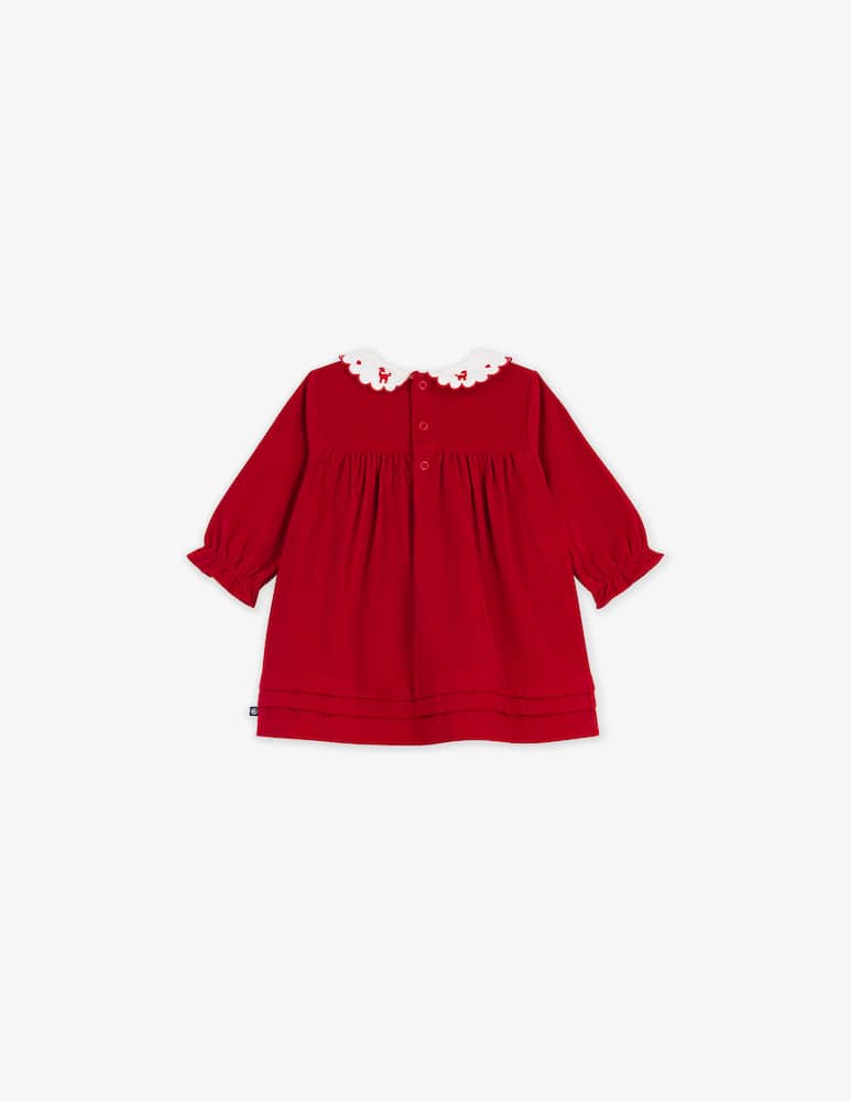 rinascente Petit Bateau Corduroy dress with scalloped collar