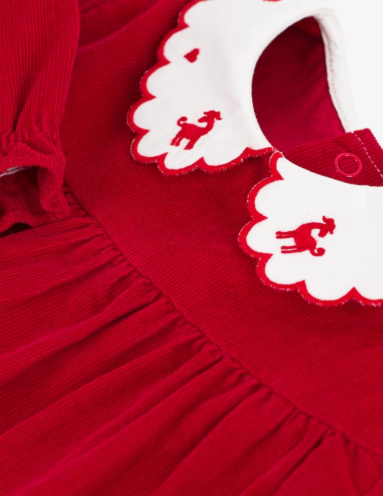 rinascente Petit Bateau Corduroy dress with scalloped collar