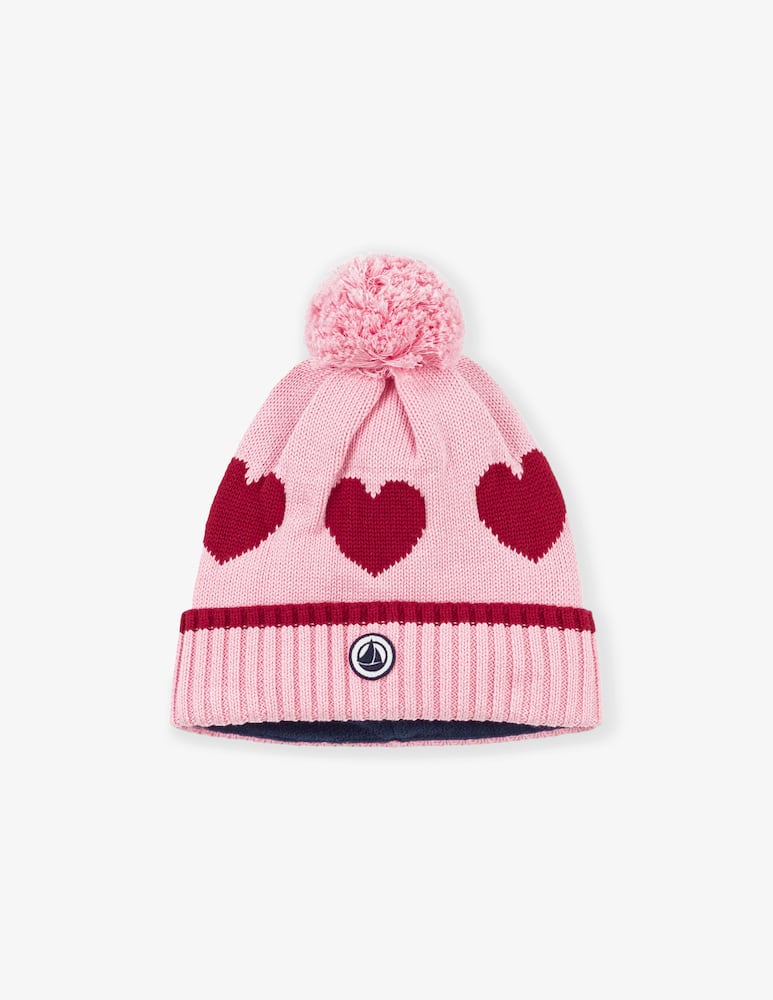 rinascente Petit Bateau Heart knit bonnet