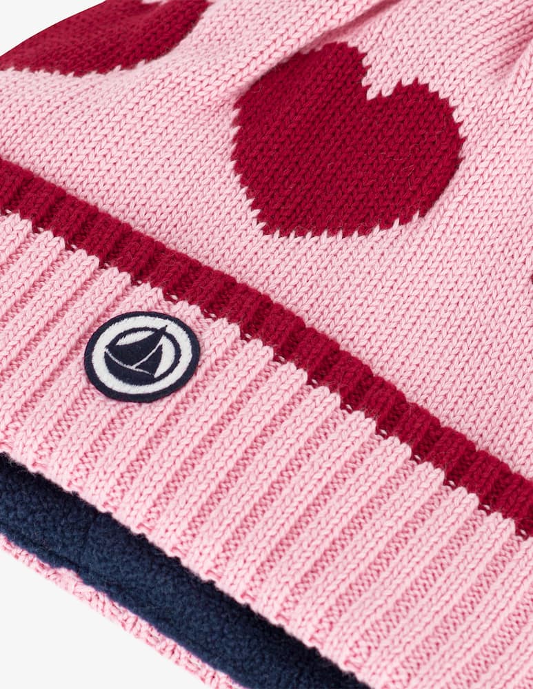 rinascente Petit Bateau Heart knit bonnet