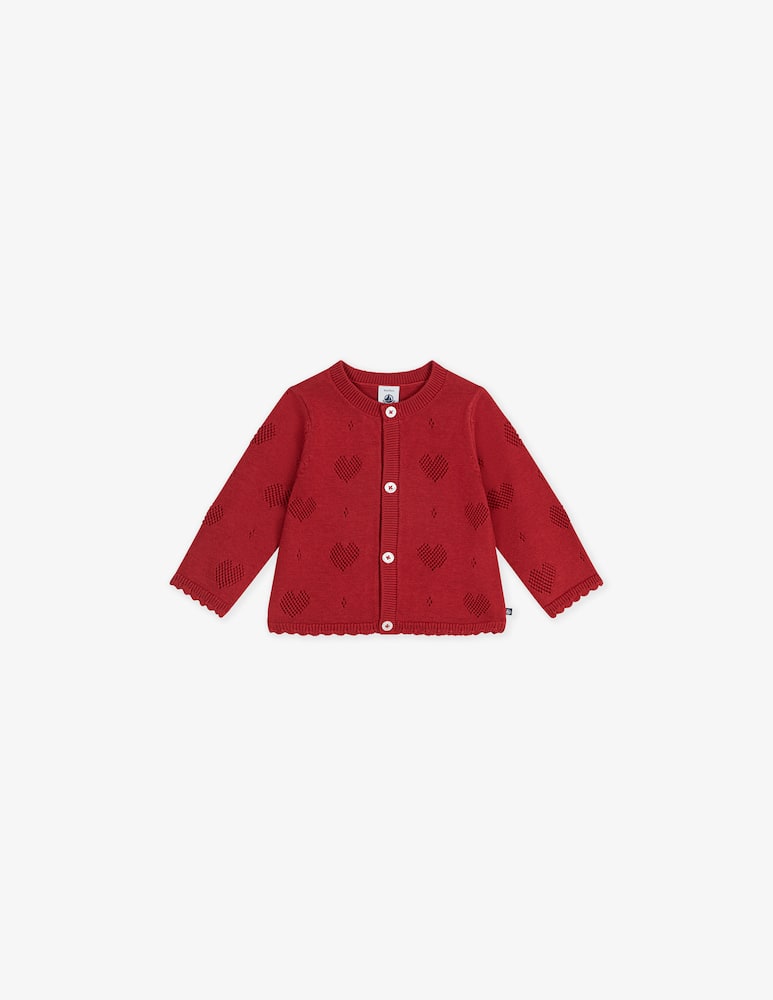 rinascente Petit Bateau Heart knit cardigan
