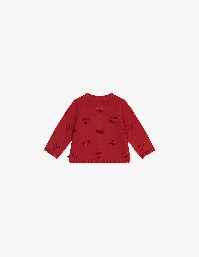 rinascente Petit Bateau Heart knit cardigan