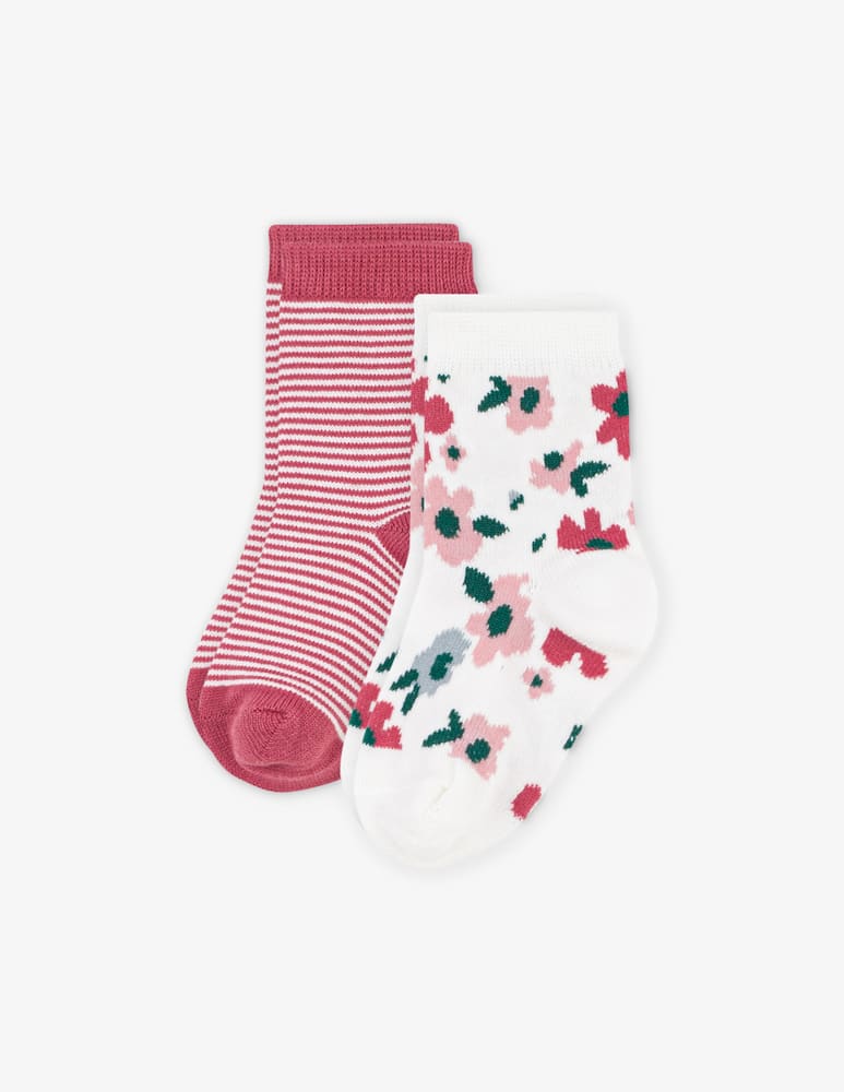 rinascente Petit Bateau Pack 2 calze a righe e fiori