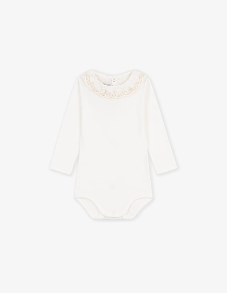 Petit Bateau Body a maniche lunghe con colletto - immagine 1 Petit Bateau Body a maniche lunghe con colletto - immagine 1