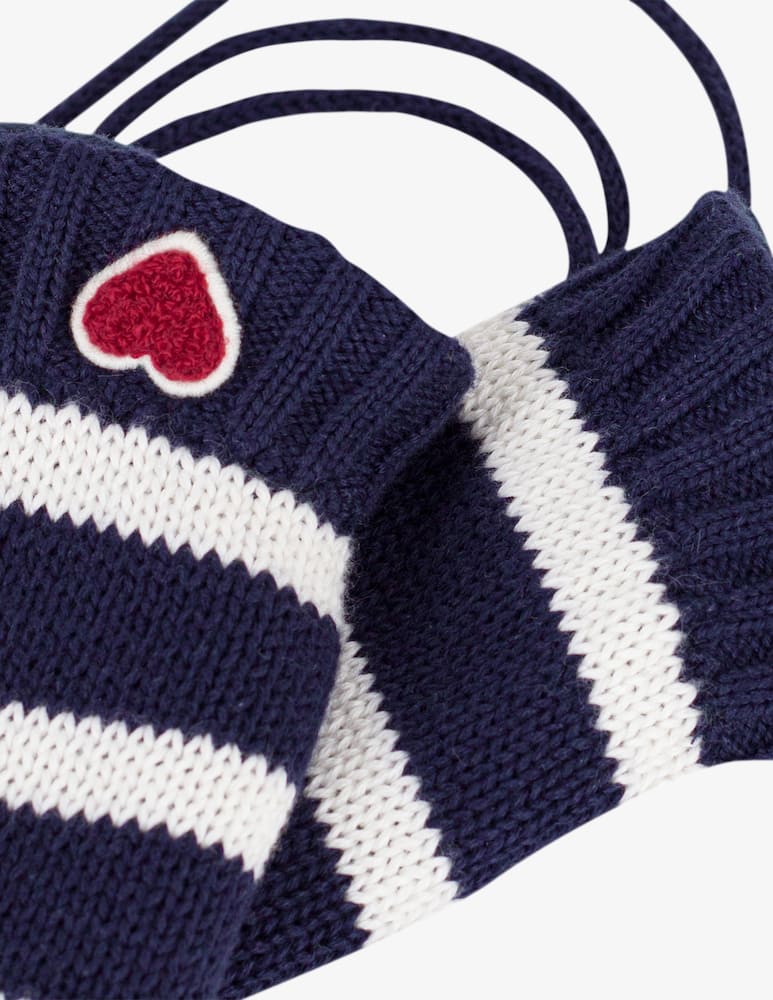 rinascente Petit Bateau Striped knitted mittens