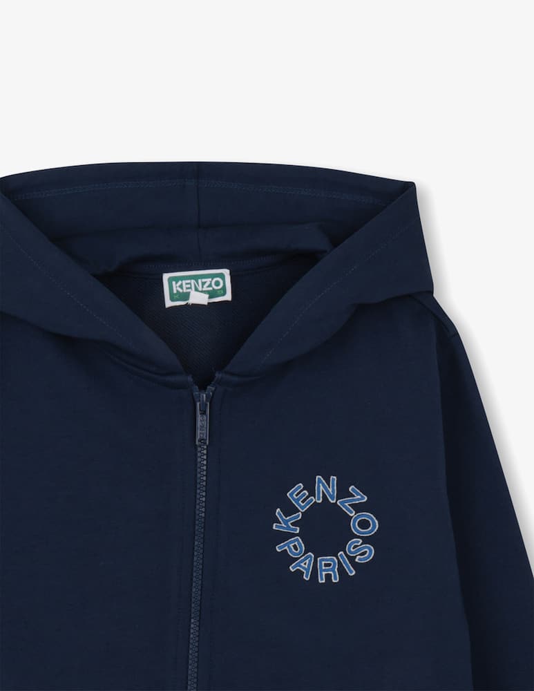rinascente Kenzo Circle logo zip hoodie