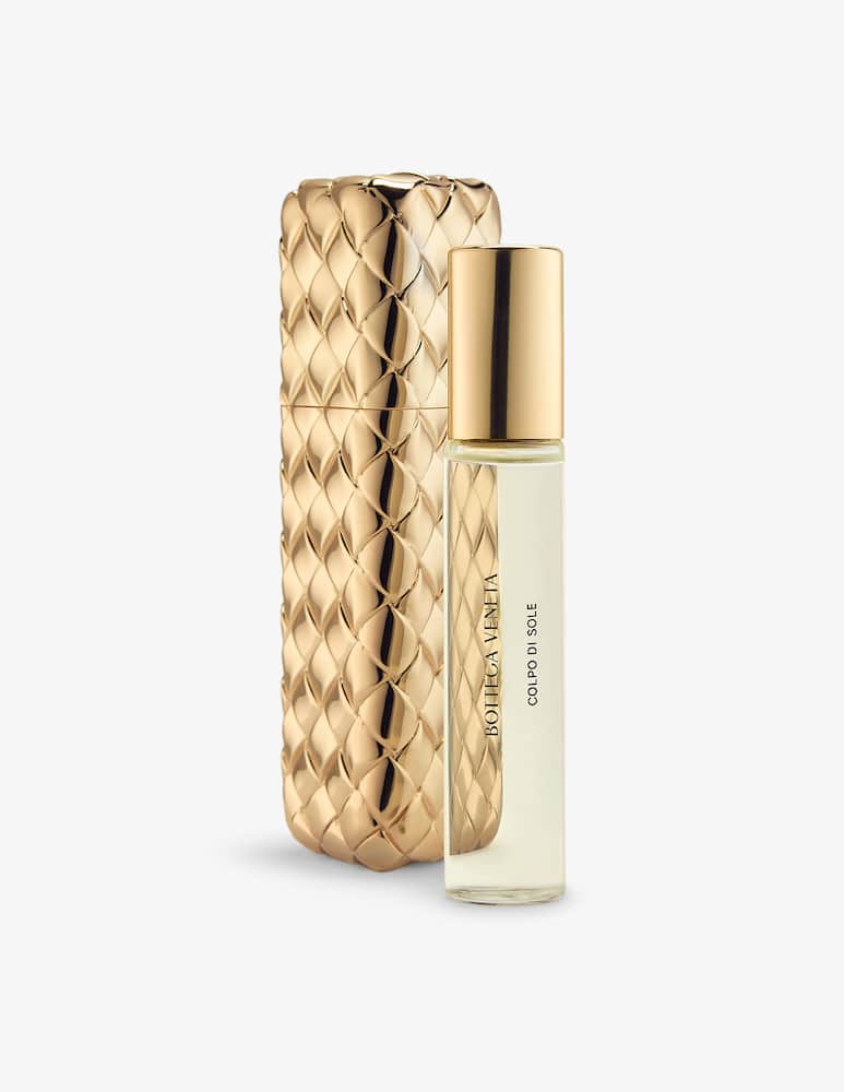 rinascente Bottega Veneta Gold Travel Spray Empty Case