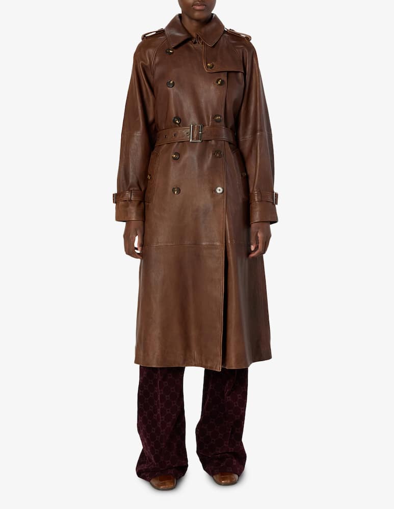 rinascente Gerard Darel Leather trench coat