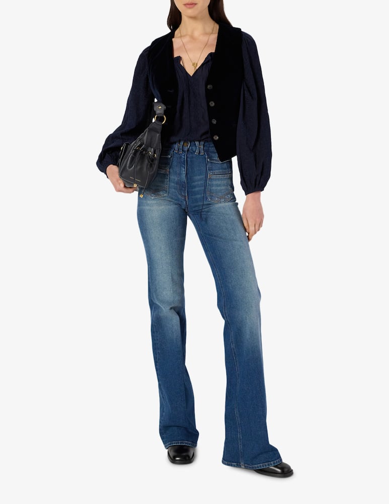 rinascente Gerard Darel Nais velvet waistcoat