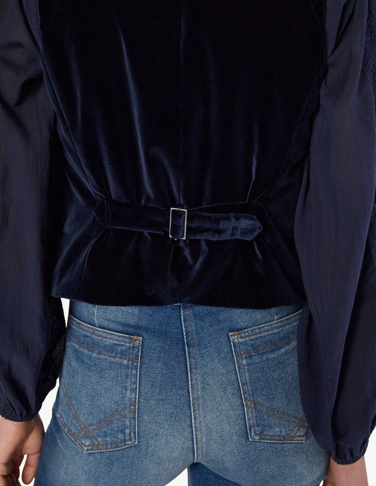 rinascente Gerard Darel Nais velvet waistcoat