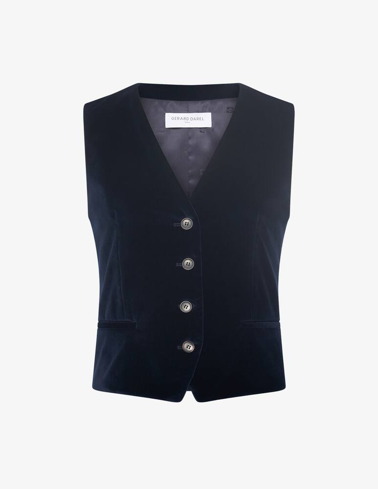 rinascente Gerard Darel Nais velvet waistcoat