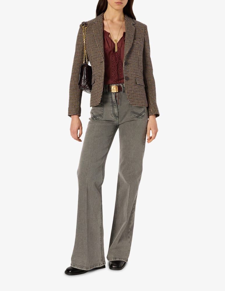 rinascente Gerard Darel Blazer pied de poule Nathane