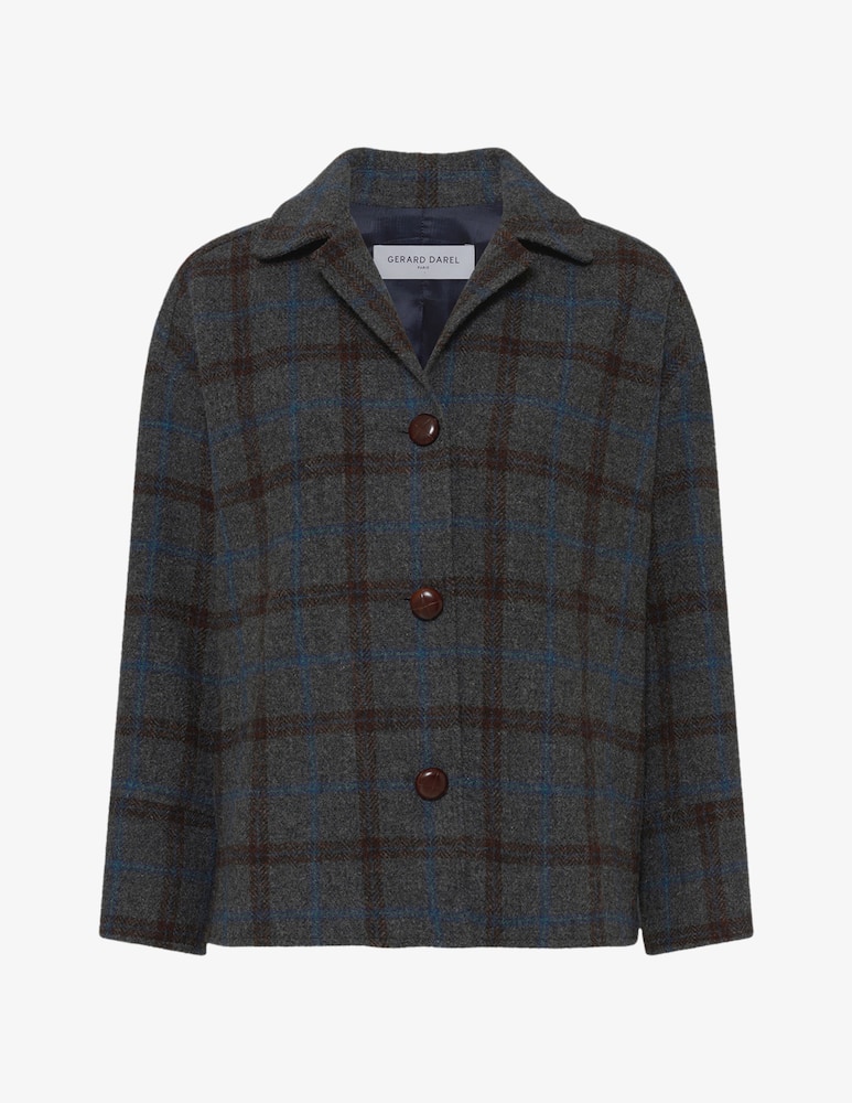rinascente Gerard Darel Cappotto a quadri Nell