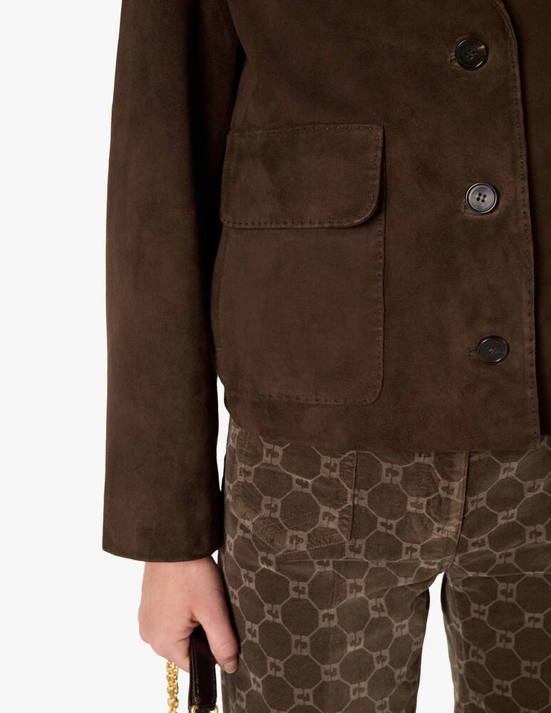 rinascente Gerard Darel Norah leather buttoned jacket
