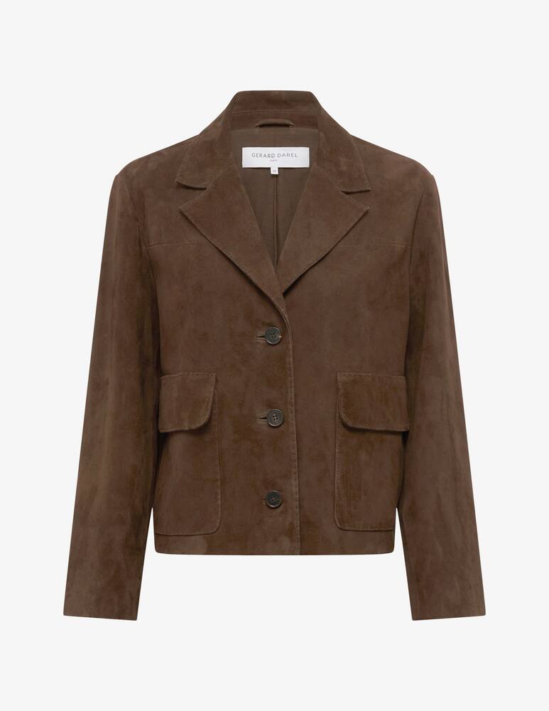 rinascente Gerard Darel Norah leather buttoned jacket