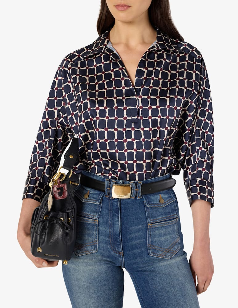 rinascente Gerard Darel Ariane Geometric print blouse