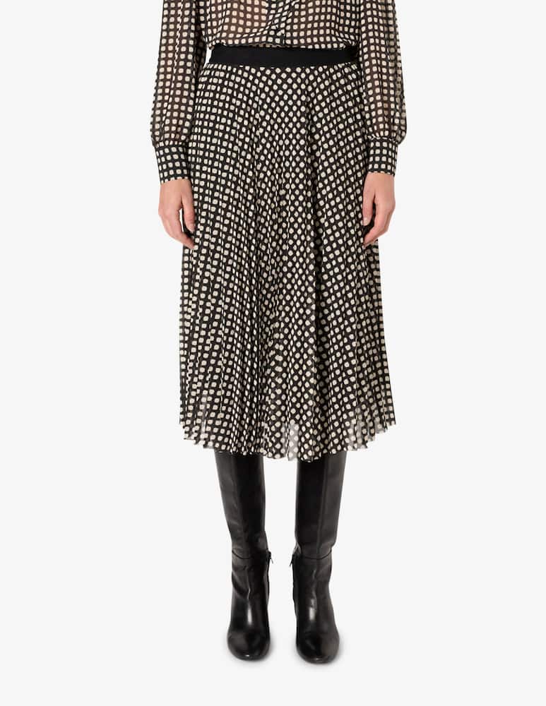 rinascente Gerard Darel Beth pleated geometric skirt