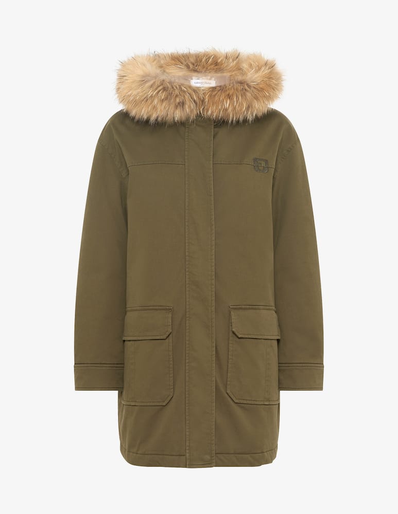 rinascente Gerard Darel Mina parka with faux fur hood