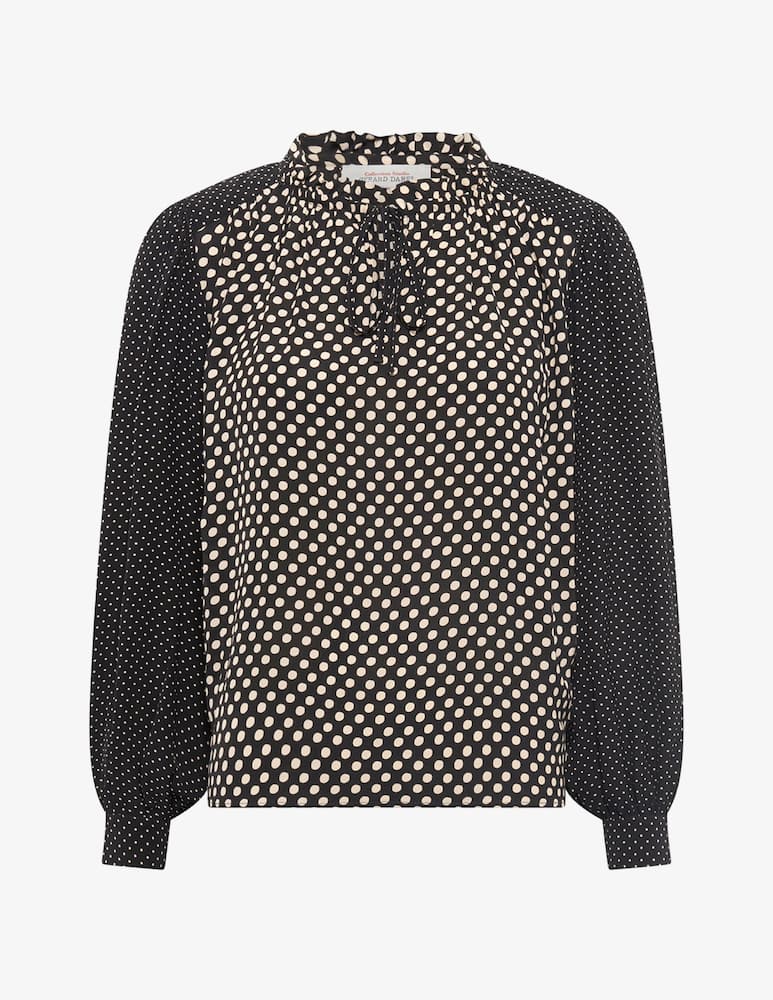 rinascente Gerard Darel Arielle polka dot blouse