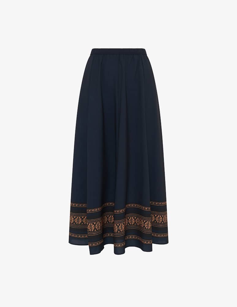 rinascente Gerard Darel Bonnie embroidered hem skirt