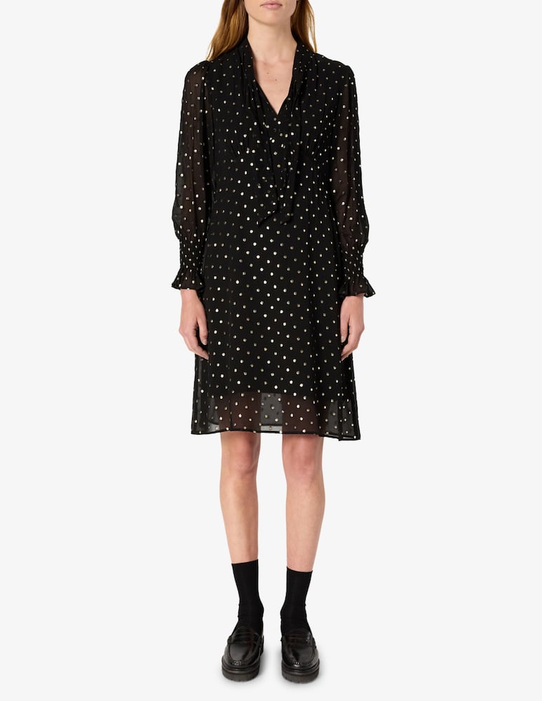 rinascente Gerard Darel Polka dot chiffon dress