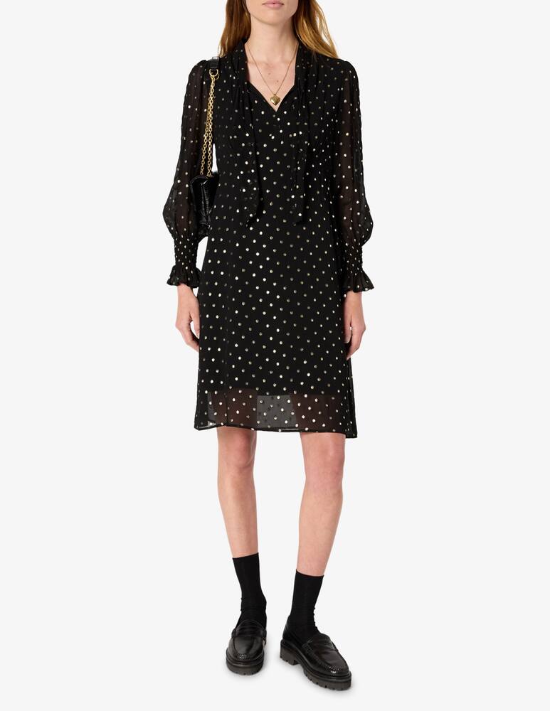 rinascente Gerard Darel Polka dot chiffon dress