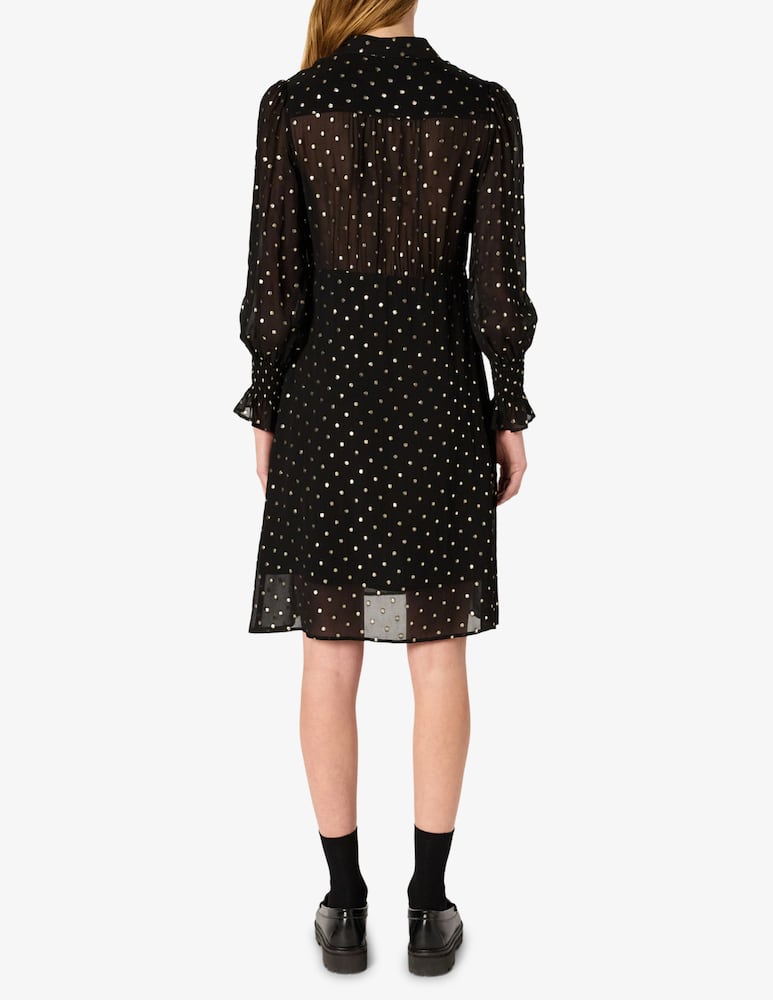 rinascente Gerard Darel Polka dot chiffon dress