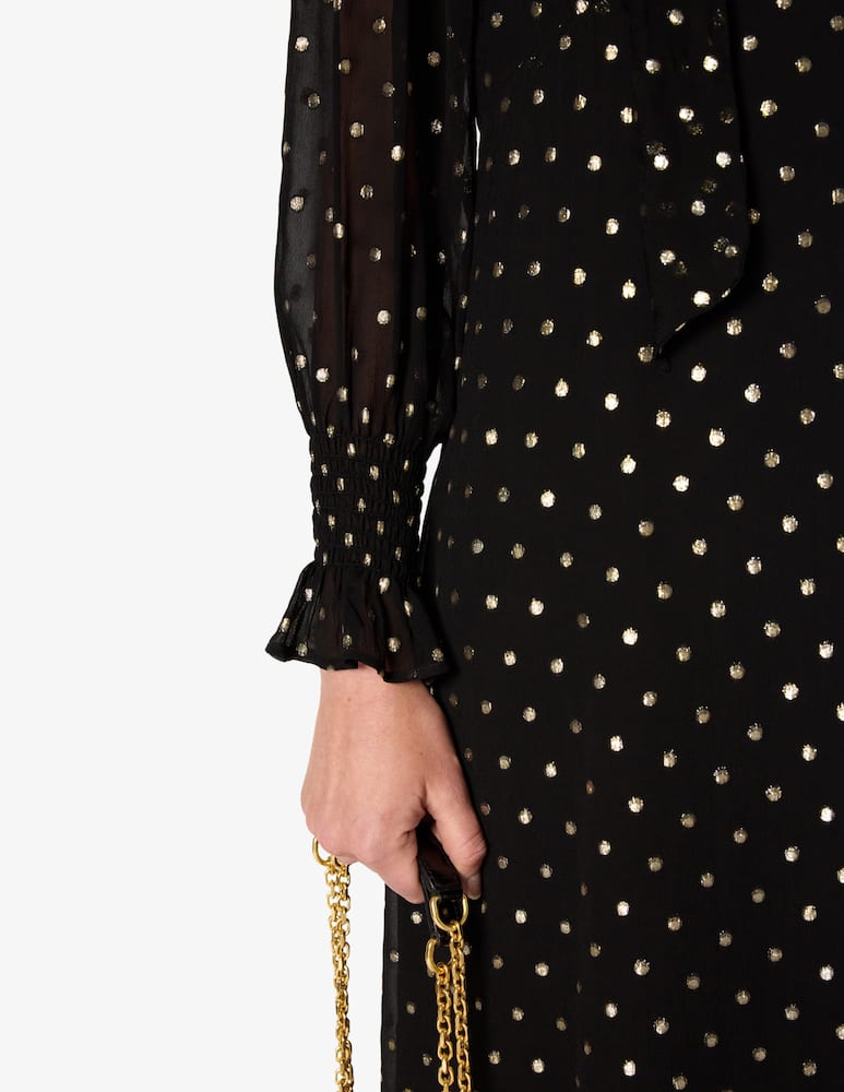 rinascente Gerard Darel Polka dot chiffon dress