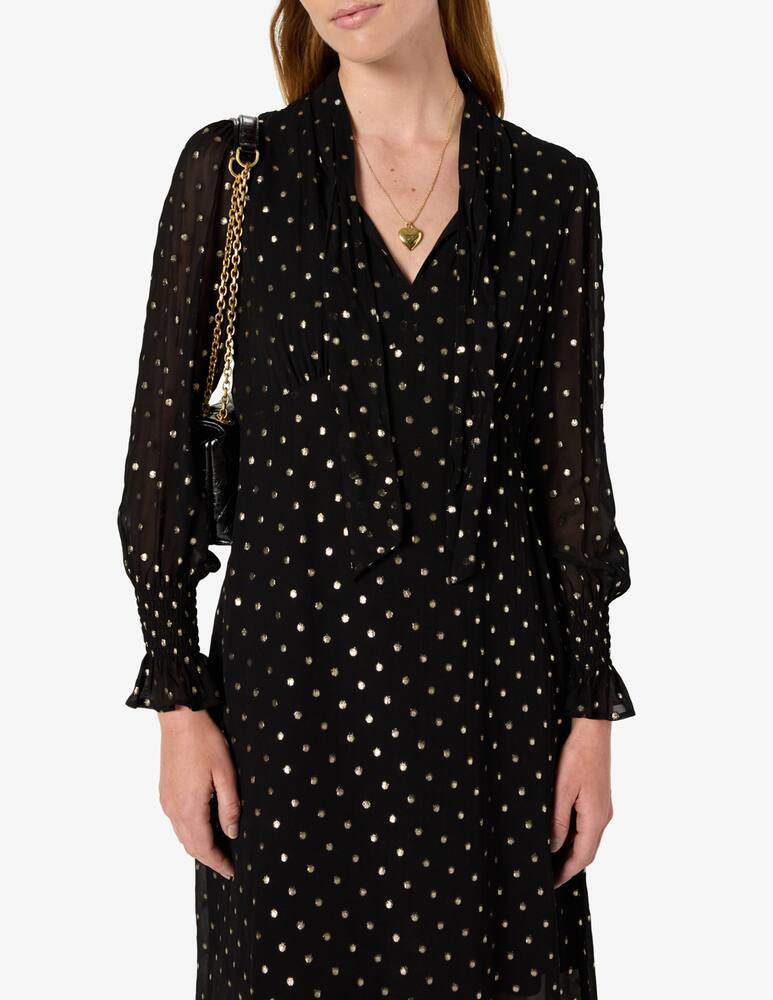 rinascente Gerard Darel Polka dot chiffon dress