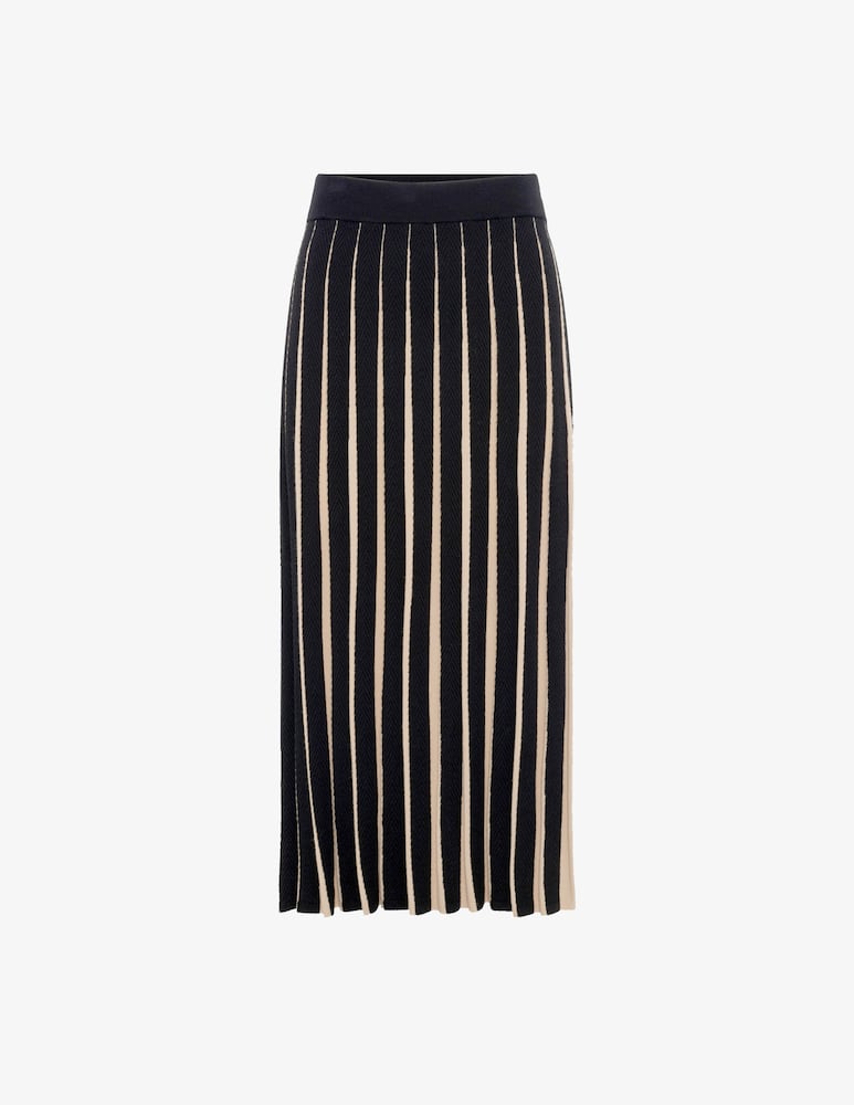 rinascente Gerard Darel Bibiane striped pleated skirt