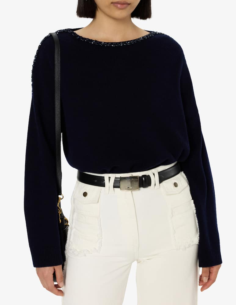 rinascente Gerard Darel Maglia con scollo decorato