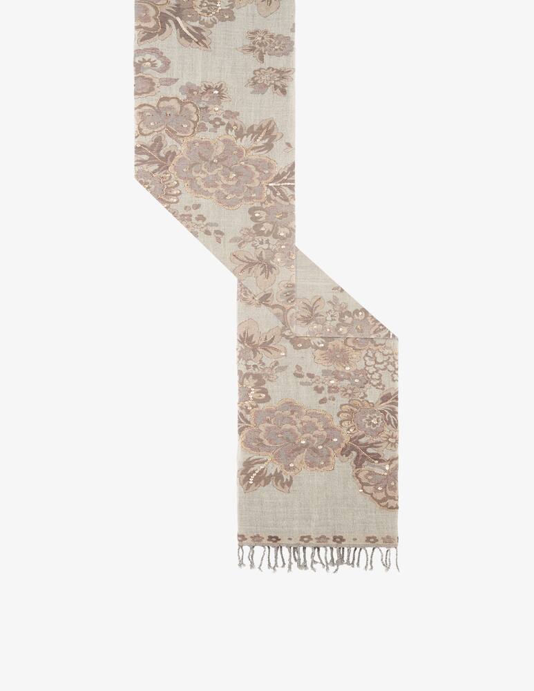 rinascente Gerard Darel Rosetta floral embroidered scarf