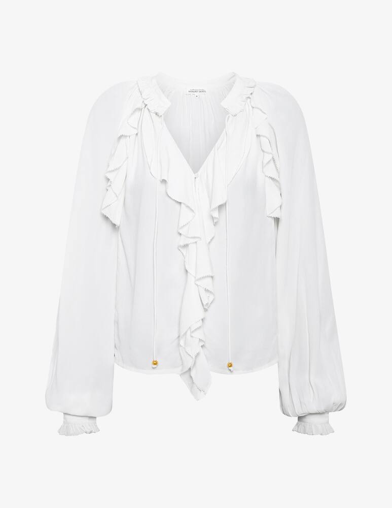 rinascente Gerard Darel Agnella ruffle blouse