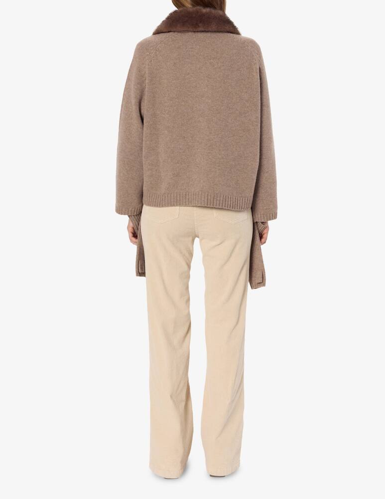 rinascente Gerard Darel Cardigan con collo in pelliccia