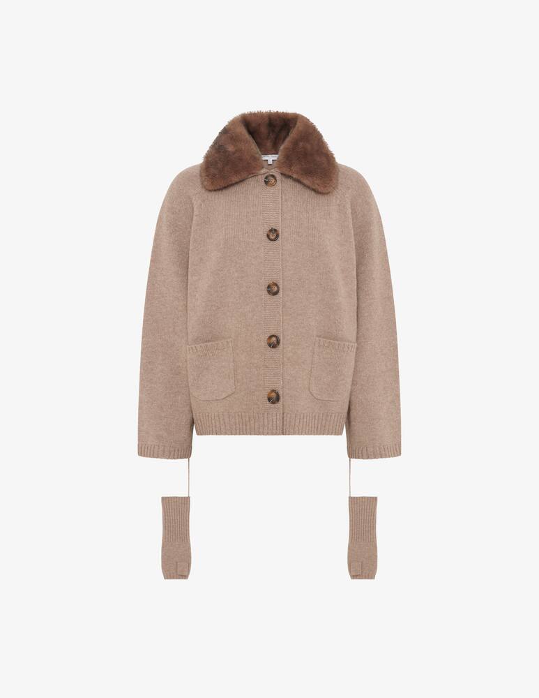 rinascente Gerard Darel Cardigan con collo in pelliccia