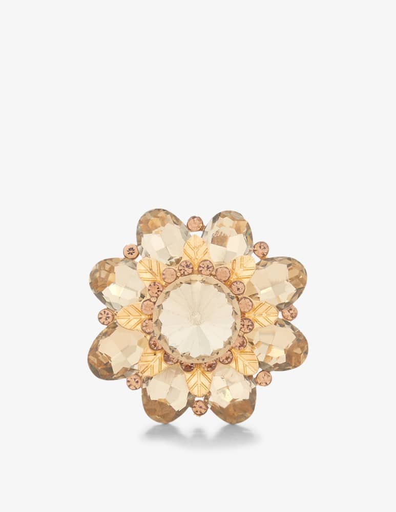 rinascente Gerard Darel Brooch floral crystal