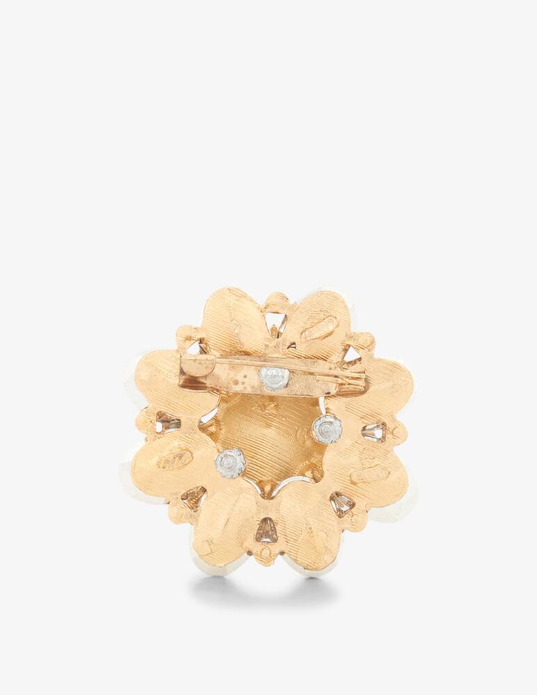 rinascente Gerard Darel Brooch floral crystal