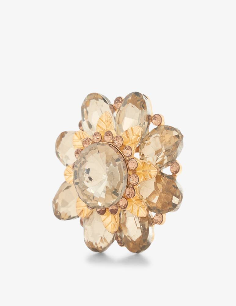 rinascente Gerard Darel Brooch floral crystal
