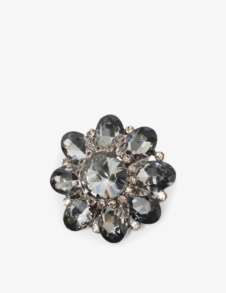 rinascente Gerard Darel Floral crystal brooch